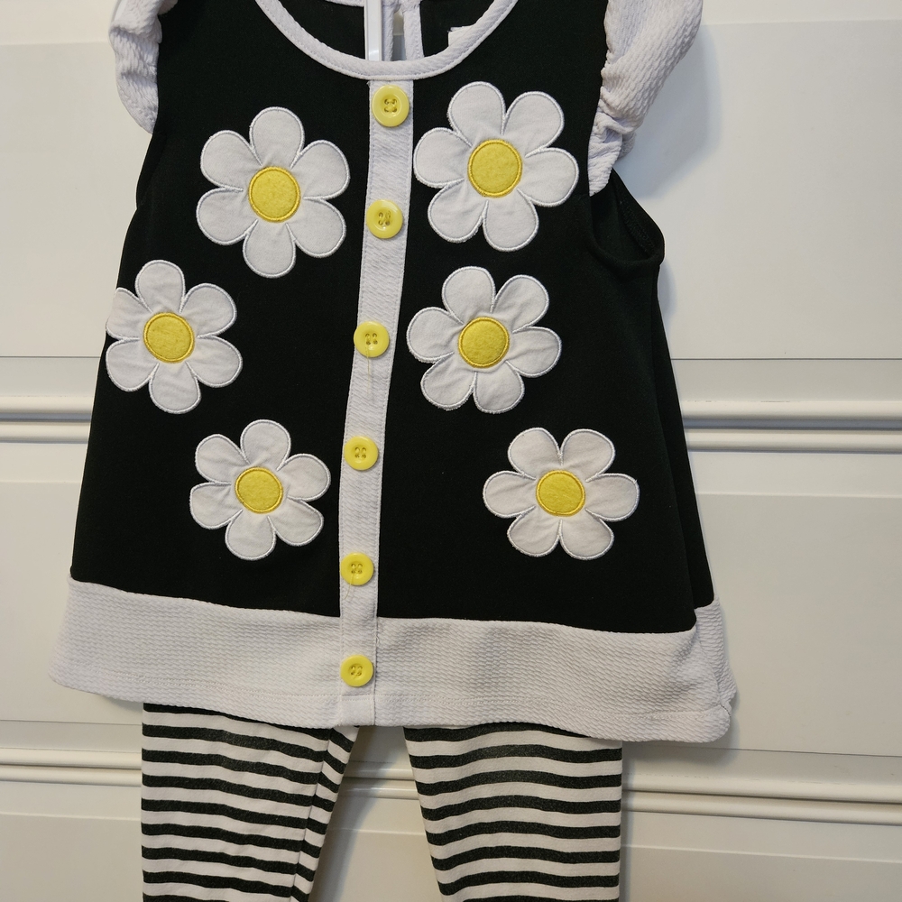 Rare Editions Black and White Daisy Set